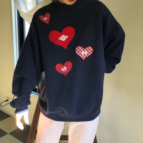 Vintage lovely heart wappen sweat