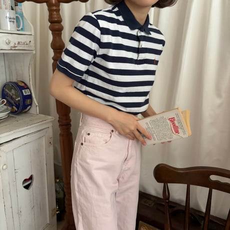 Used polo shirt<stripe>