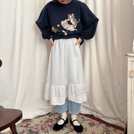 Vintage girly kittens sweat