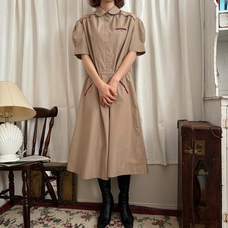 Vintage taran check line one-piece