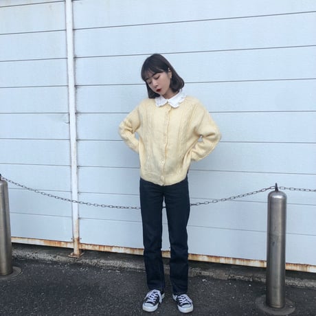 Hand Knitting cream cardigan