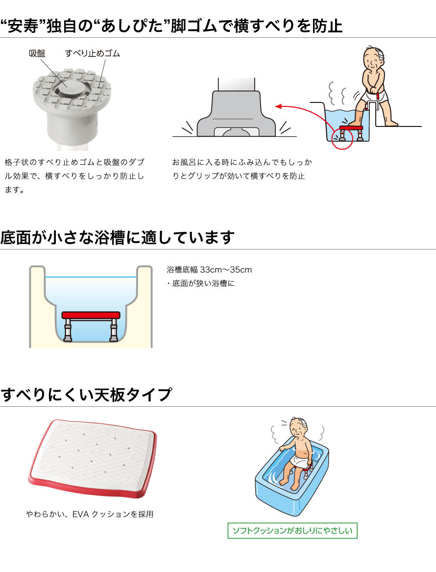 アロン化成 ステンレス製浴槽台R “あしぴた”ソフトタイプ ミニタイプ 介護用品サンコー