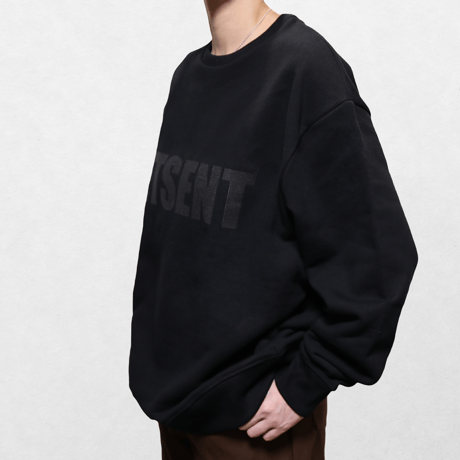 simple BlackLogo sweat shirt/BK(ETS-2018)