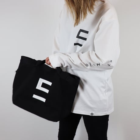 "E" logo tote bag/BK(ETS-3002)