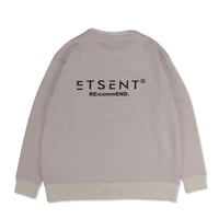 back logo sweat shirt/BEG(ETS-2002)