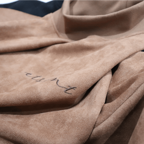 fake suede high neck sweat /BRN(ETS-2019)