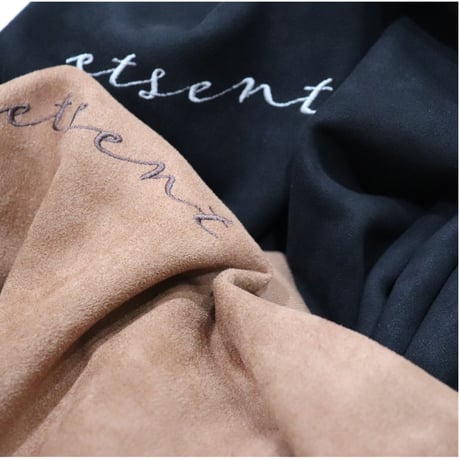 fake suede high neck sweat /BK(ETS-2019)