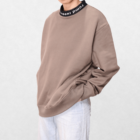 Neck logo sweat shirt / KHA (ETS-2016)