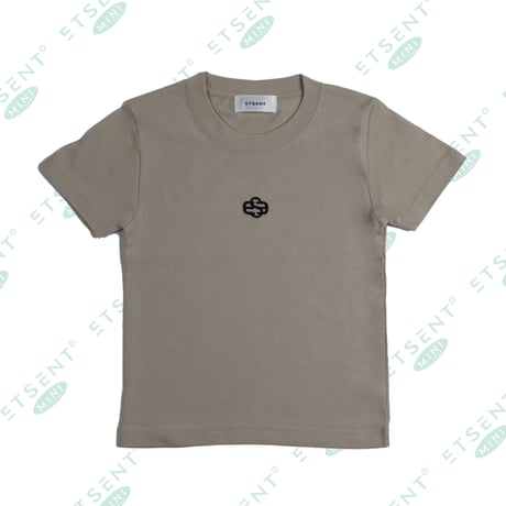 【Kids】Back logo T-shirt/BEG (ETK-1003)