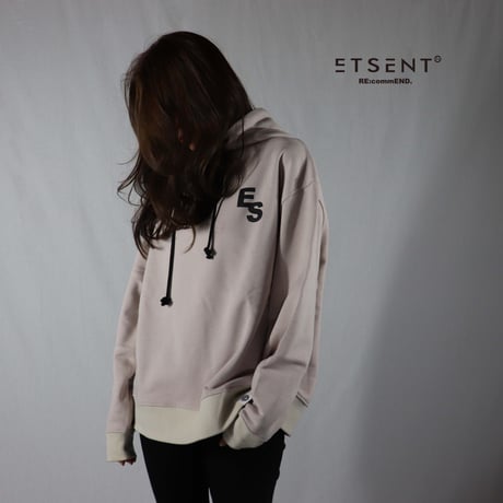 back logo hoodie/BEG(ETS-2003)