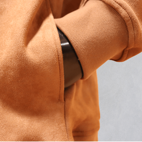 fake suede high neck sweat /BRN(ETS-2019)