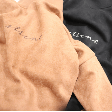 fake suede high neck sweat /BRN(ETS-2019)