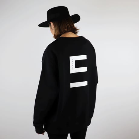 "E" logo sweat shirt/BK(ETS-2005)