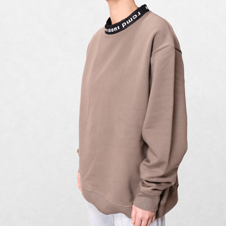 Neck logo sweat shirt / KHA (ETS-2016)