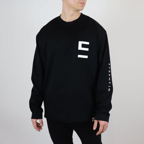 "E" logo long sleeve T-shirt/ BK(ETS-2007)