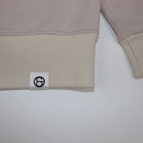 back logo sweat shirt/BEG(ETS-2002)