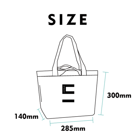 "E" logo tote bag/BK(ETS-3002)