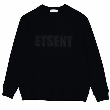 simple BlackLogo sweat shirt/BK(ETS-2018)