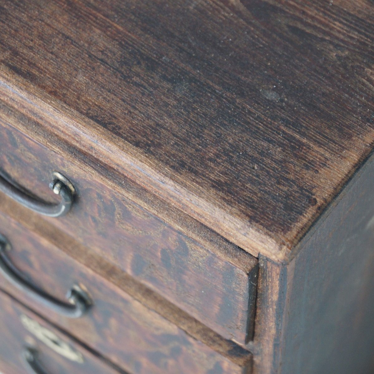 昭和初期 木製3段小引き出し | 安濃古道具店