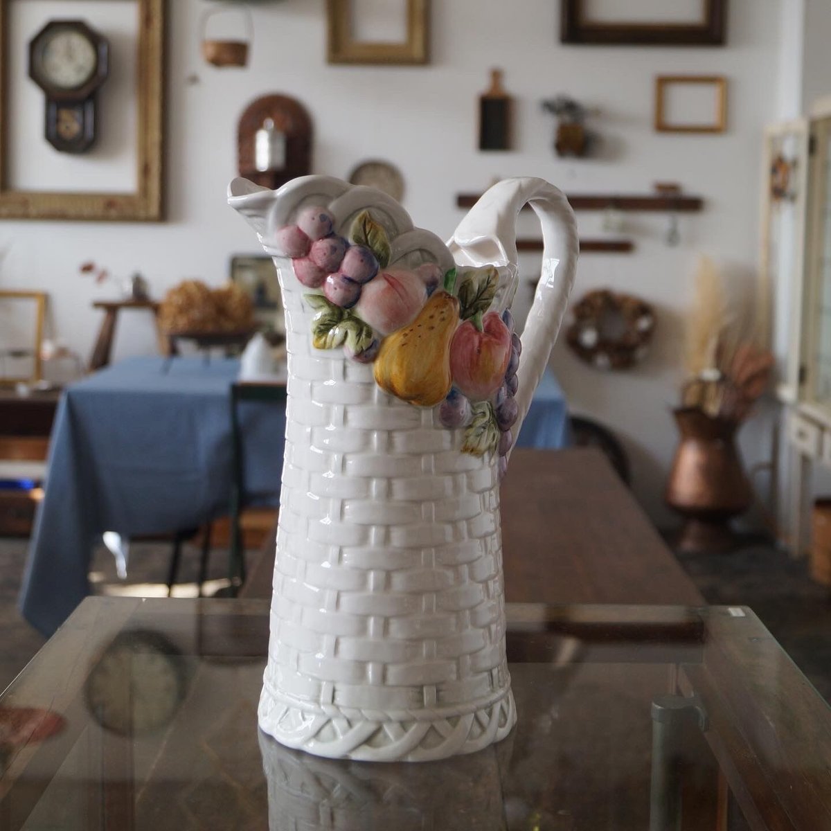 加藤工芸 フルーツ柄ジャグ | 安濃古道具店