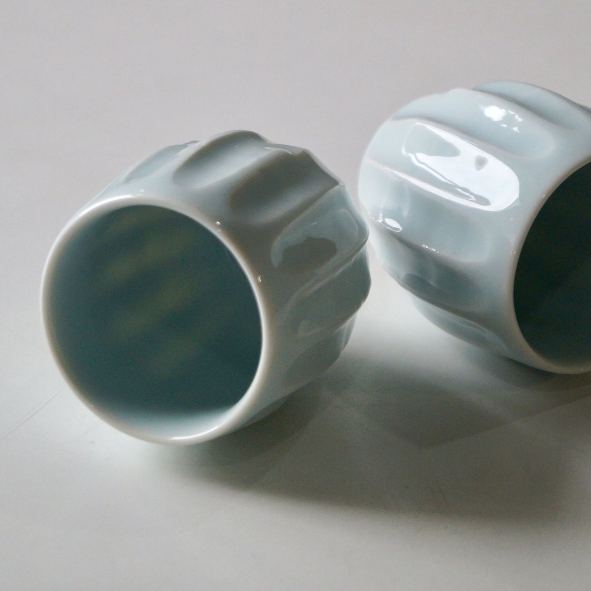 美濃焼 青白磁湯呑 3客セット | 安濃古道具店