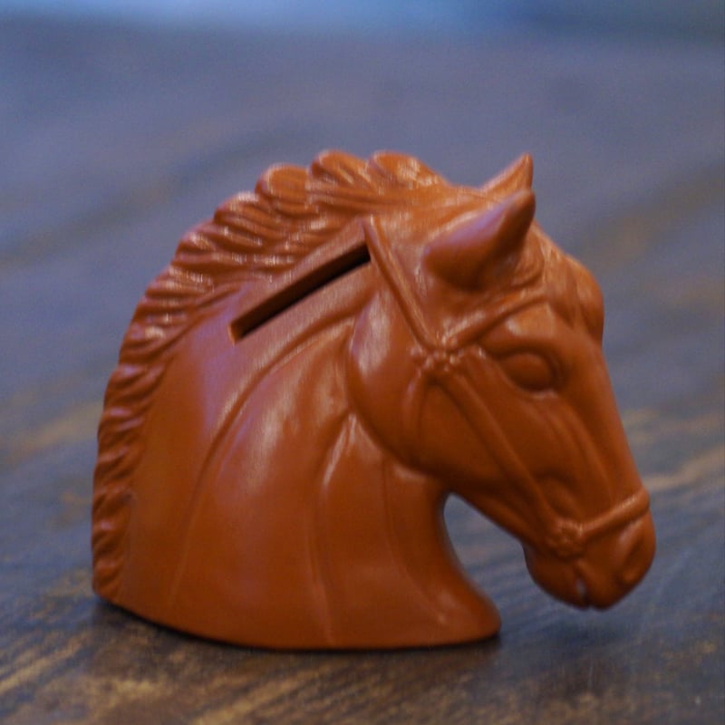 陶器製 馬頭型貯金箱 | 安濃古道具店