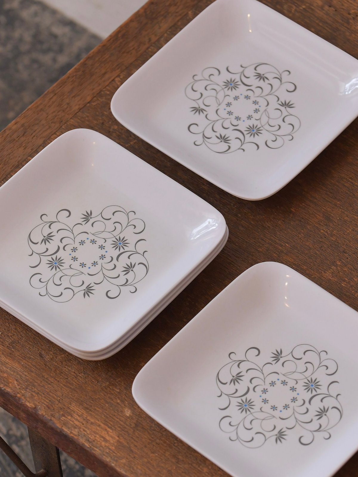 Noritake メラミン製スクエア皿 4枚セット | 安濃古道具店