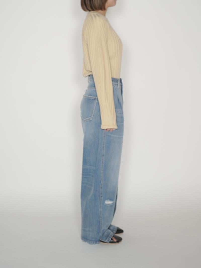 予約商品】CURVED SEAM DENIM PT | luca chouette