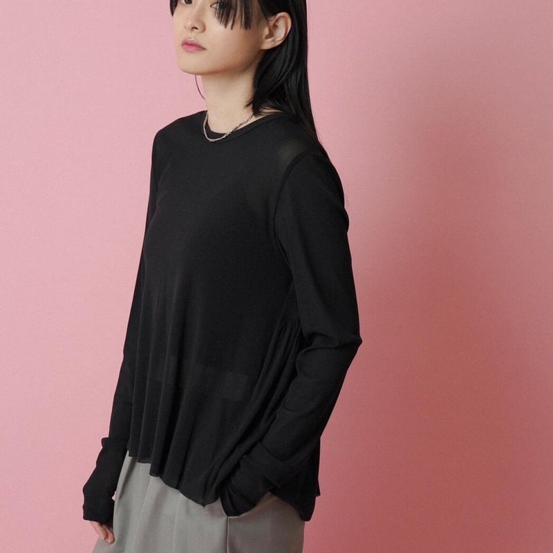 予約商品】2中~3上旬入荷!バックギャザーチュールブラウス 予約商品】2中~3上旬入荷!バックギャザーチュールブラウス