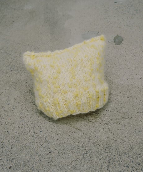 【ya-24101】 fancy yarn cat knit cap