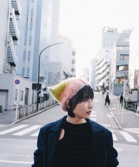 【ya-24102】 rainbow cat knit cap
