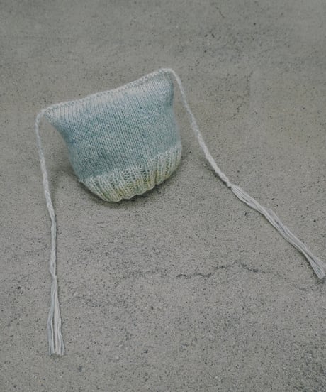 【ya-24103】 mix yarn cat knit cap