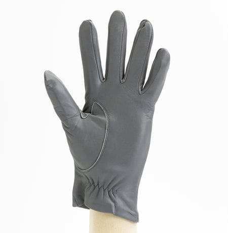 抗菌革・抗菌防臭裏生地を使用した革手袋（婦人用）グレー