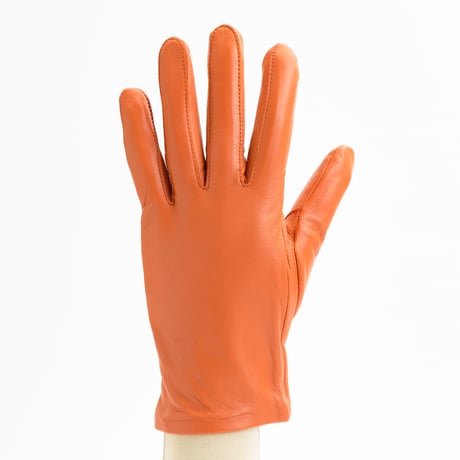 抗菌革・抗菌防臭裏生地を使用した革手袋（婦人用）オレンジ