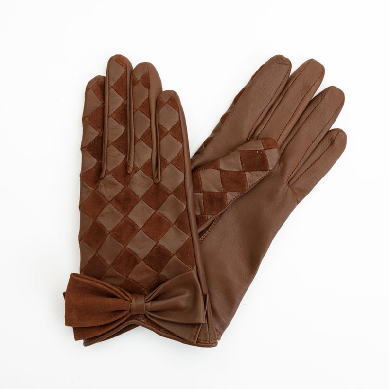 1/25DS革繋ぎ手袋(婦人用)ブラウン | hirata-glove STORE 1/25DS革繋ぎ手袋(婦人用)ブラウン | hirata-glove STORE