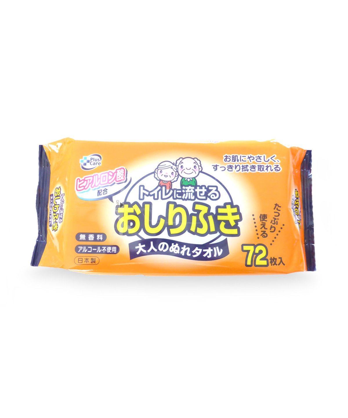 トイレに流せる】ヒアルロン酸 大人用おしりふき72枚×2個入り | T.H.T