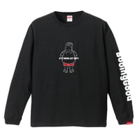 【ユニセックス（男女兼用）】ロングTシャツ/ブラック2022冬　※大きいサイズ