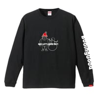 【ユニセックス（男女兼用）】ロングTシャツ/ブラック2022冬　※大きいサイズ