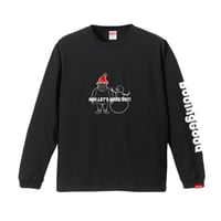 【ユニセックス（男女兼用）】ロングTシャツ/ブラック2022冬