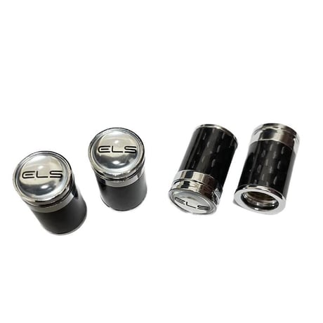 ELS(エルス)  リアルカーボン エアバルブキャップ 高さ19mm、直径11mm 4個セット　エアーバルブ キャップ アクセサリー カスタム パーツ カーボン