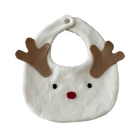 クリスマスベビースタイ型紙 トナカイ　無料