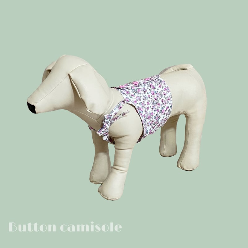 犬服型紙 ボタンキャミソール（デジタル販売）Ⅿサイズ | hannasewing