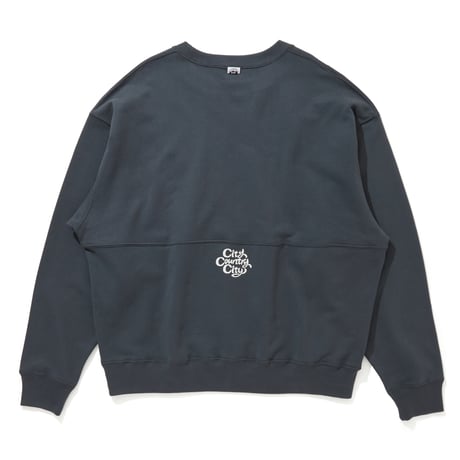ARCHIVE SALE_Embroidered Logo Switching Cotton Sweatshirt_Navy