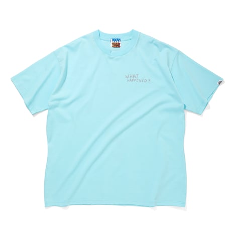 COTTON S/S T-SHIRT_WHAT HAPPEND?_BLUE