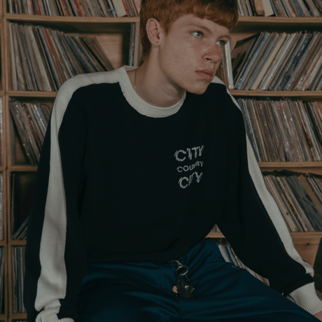 ARCHIVE SALE_Switching Cotton Sweater_City Country City
