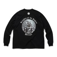 EMBROIDERED LOGO MULTI BORDER L/S T-SHIRT_GREEN