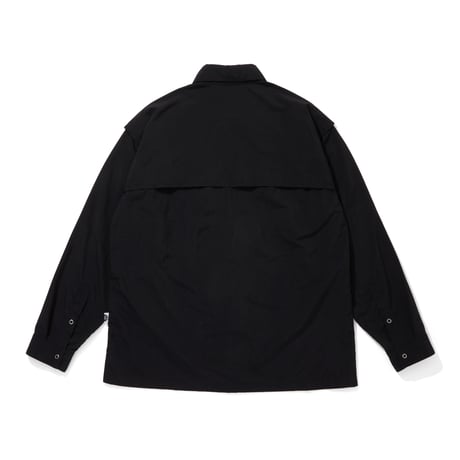 TASLAN NYLON  L/S SHIRTS _BLACK