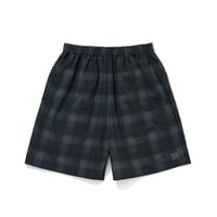 TASLAN NYLON CHECK EASY SHORTS_BLACK