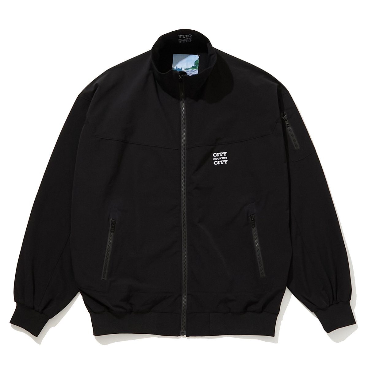 Embroiderd Logo Storech Nylon Jacket_Black | C Embroiderd Logo Storech Nylon Jacket_Black | C