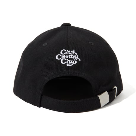 Embroidered Logo Denim Cap_City Country City_Black
